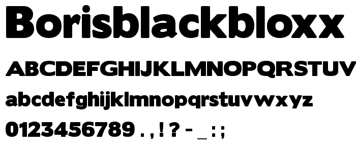 BorisBlackBloxx font