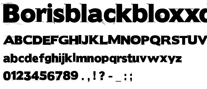 BorisBlackBloxxDirty font