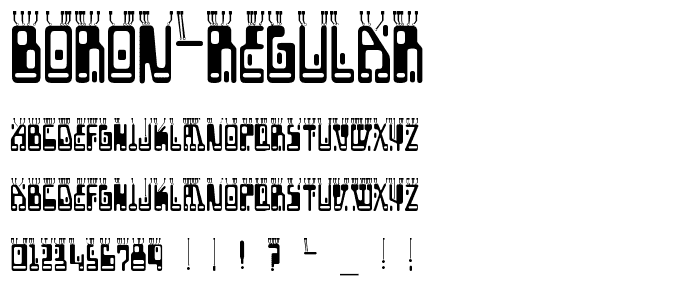 Boron Regular font