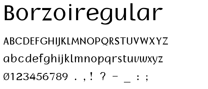 BorzoiRegular font