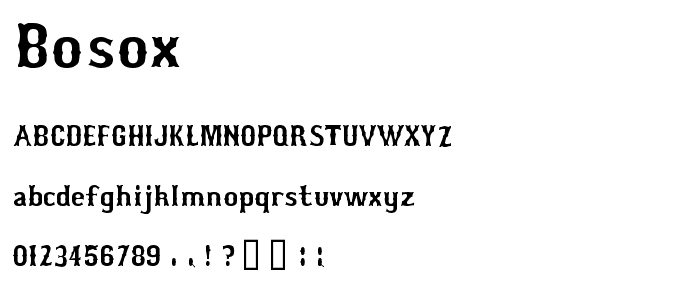 Bosox font