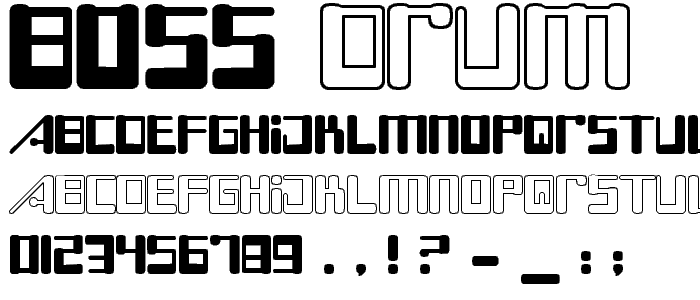 Boss Drum font