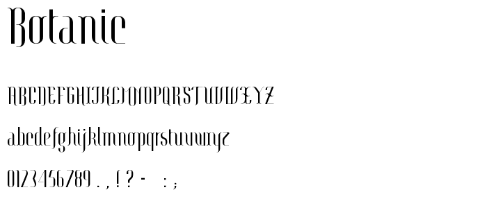 Botanic font