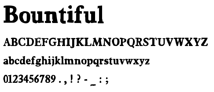 Bountiful font