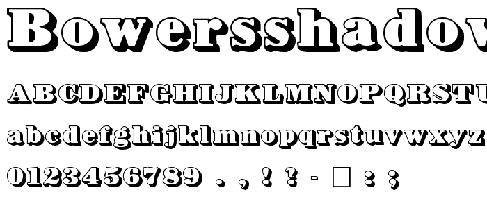BowersShadow font