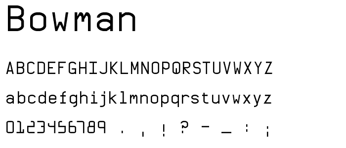 Bowman font
