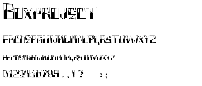 BoxProject  font