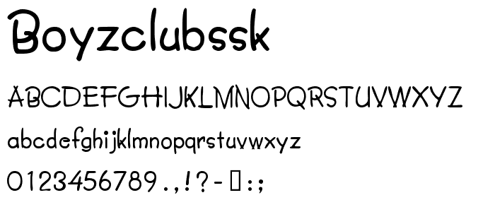 BoyzClubSSK font