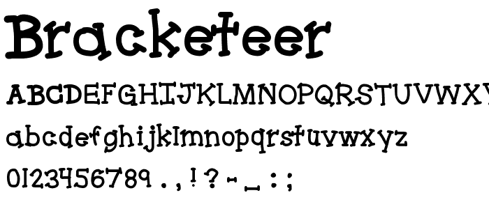 Bracketeer font