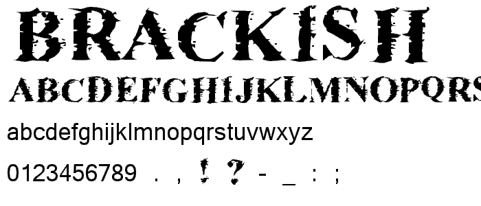 Brackish font