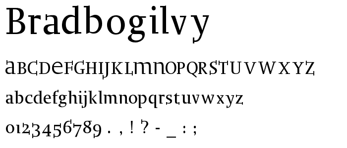 BradbOGilvy font