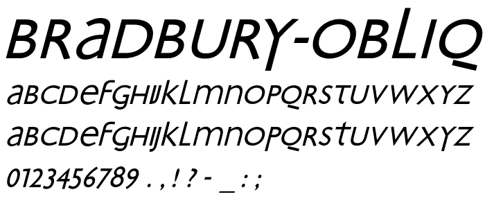 Bradbury-Oblique font