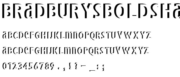 BradburysBoldShadow font