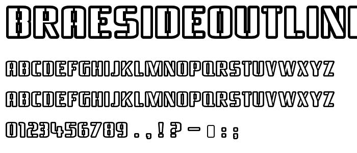 BraesideOutline Regular font