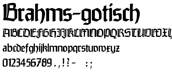 Brahms Gotisch font