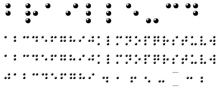 Braille 3D font