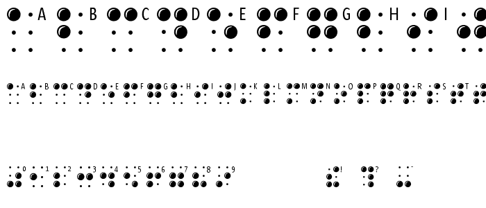 BrailleLatin font