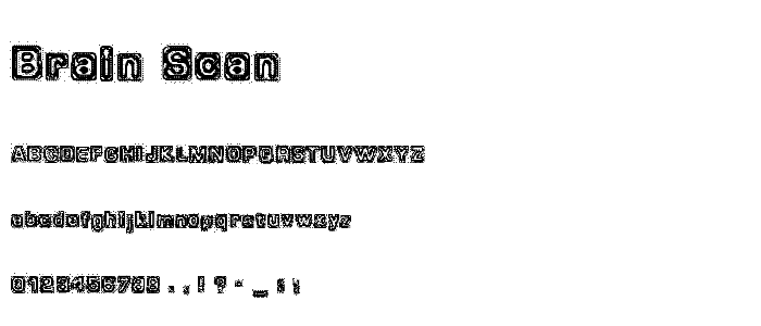 Brain-scan font