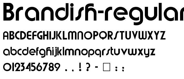 Brandish Regular font