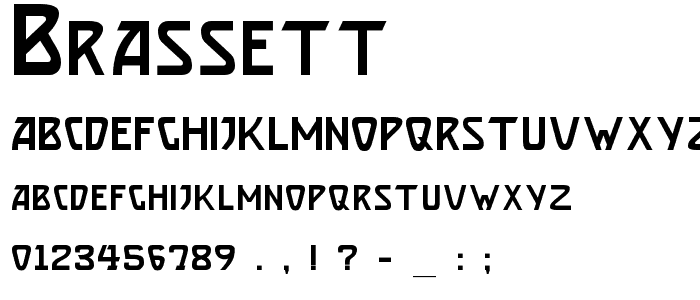 Brassett font