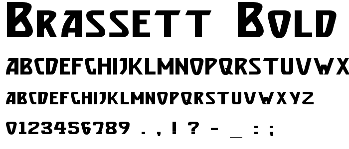 Brassett_Bold font