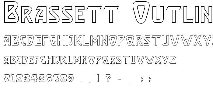 Brassett_Outline font