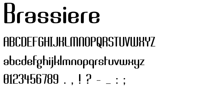 Brassiere font