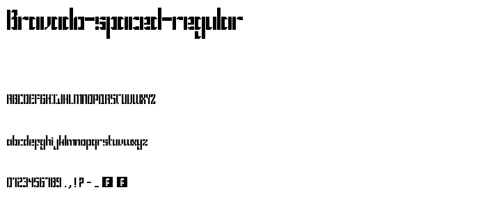 Bravado Spaced Regular font