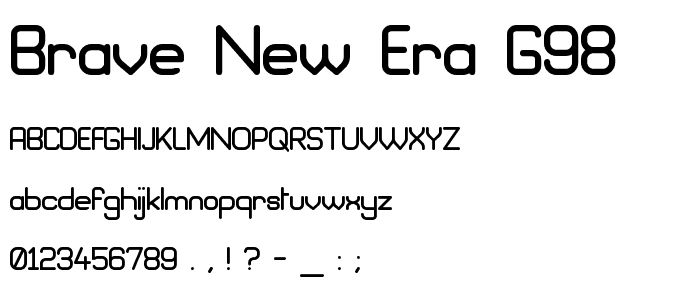 Brave New Era G98 font