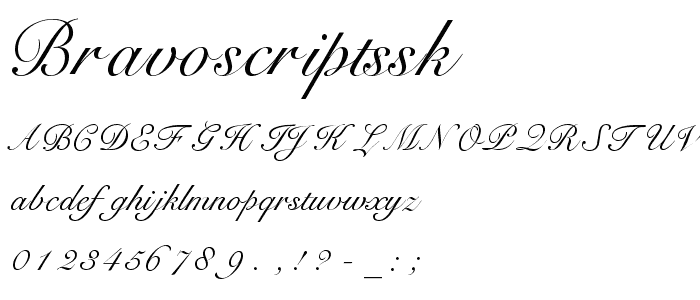 BravoScriptSSK font