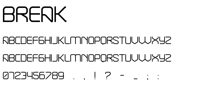 Break font