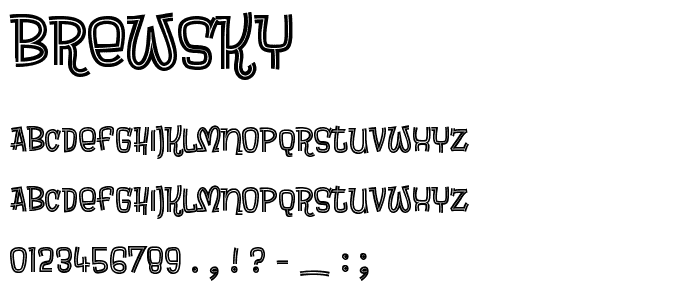 Brewsky font