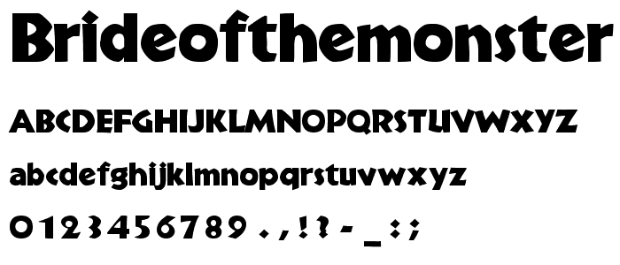 BrideOfTheMonster font