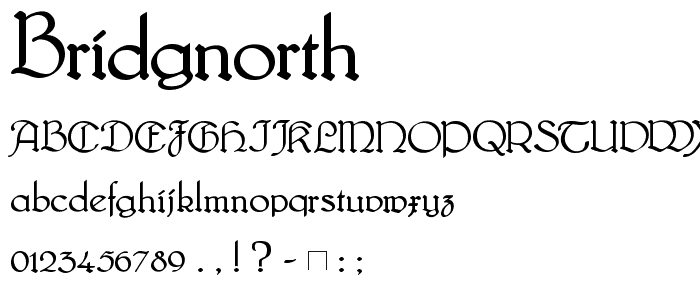 Bridgnorth font