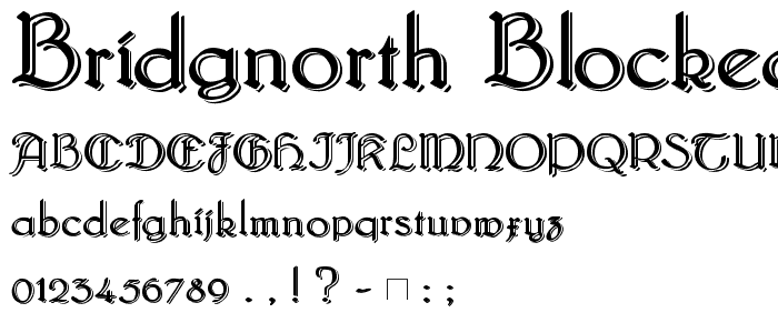 Bridgnorth_Blocked font
