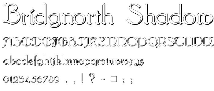 Bridgnorth-Shadow font