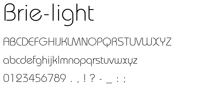 Brie Light font