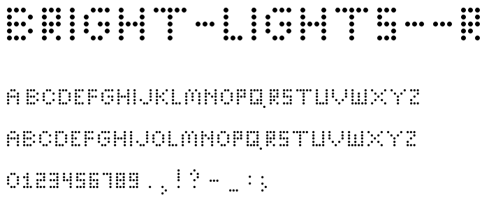 Bright Lights Regular font