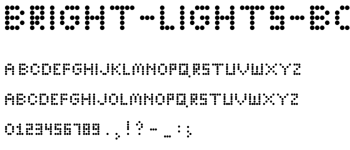 Bright Lights Bold Regular font