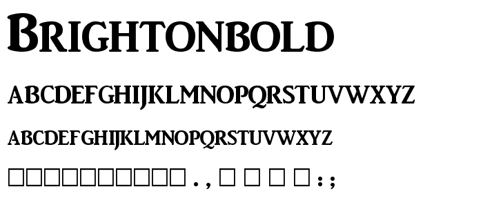 BrightonBold font