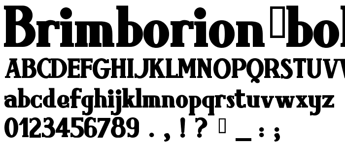 Brimborion Bold font