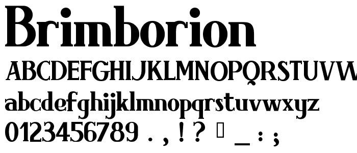 Brimborion font