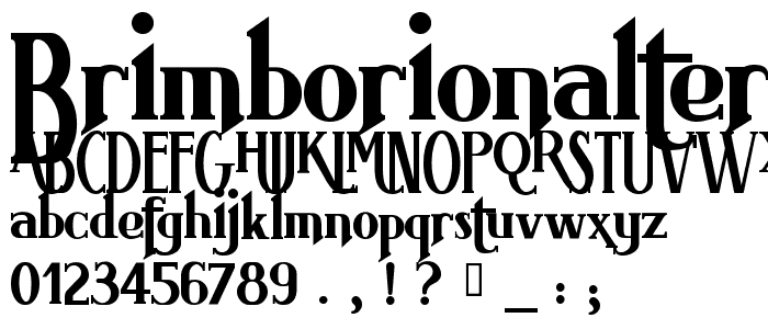 BrimborionAlter font