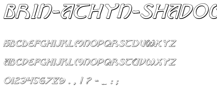 Brin Athyn Shadow Italic font
