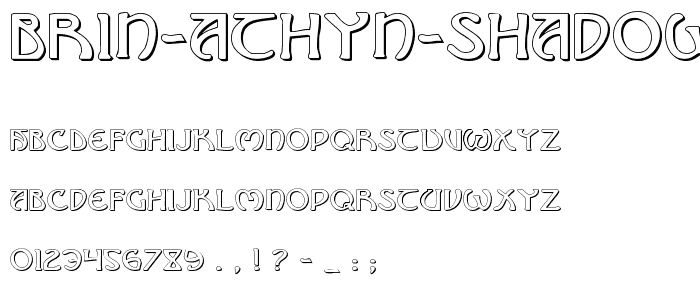 Brin Athyn Shadow font