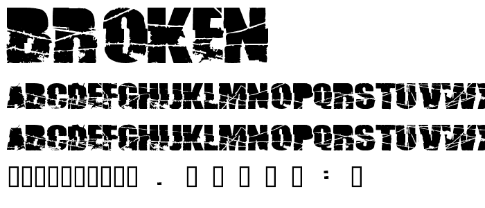 Broken74 font