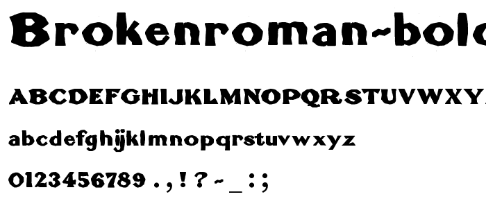 BrokenRoman-Bold font