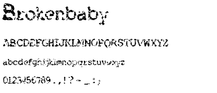Brokenbaby font