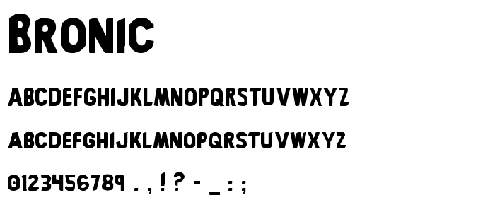 Bronic font