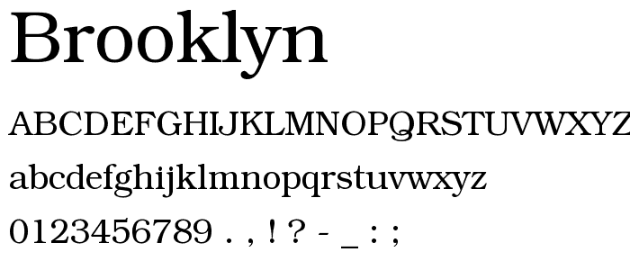 Brooklyn font